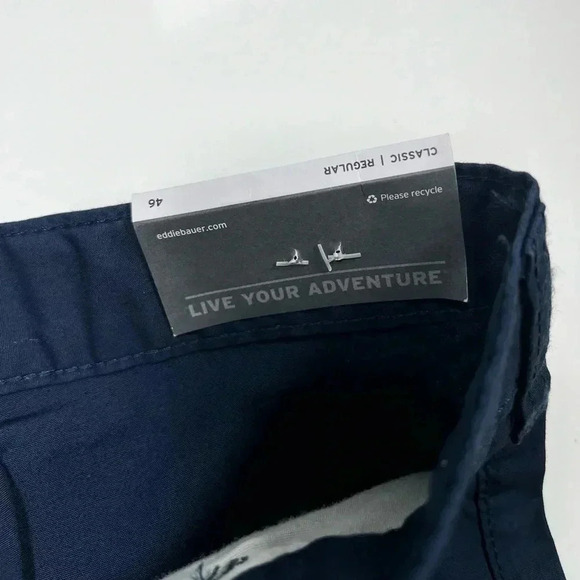 Eddie Bauer Shorts Navy Blue Mr Camano Shorts NWT Size 46 Cotton Chino - Picture 8 of 11